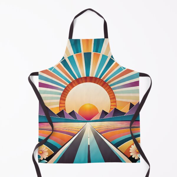 Item preview, Groovy Retro Vintage 70s Colorful Desert Summer Sunrise designed and sold by Prints and Lifestyle.