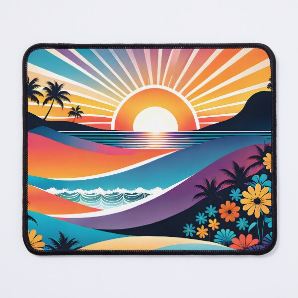 Item preview, Groovy Retro Vintage 70s Colorful Beach Summer Sunset designed and sold by Prints and Lifestyle.