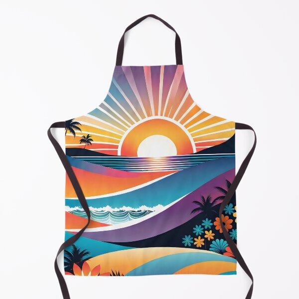 Item preview, Groovy Retro Vintage 70s Colorful Beach Summer Sunset designed and sold by Prints and Lifestyle.