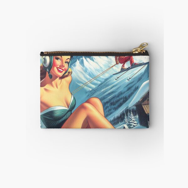 Item preview, Vintage Ski Pin-Up designed and sold by PulpVintage.