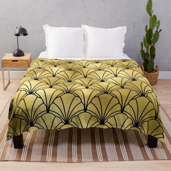 Item preview, Trendy Art Deco Golden Ombre And Black Pattern designed and sold by DEC02.