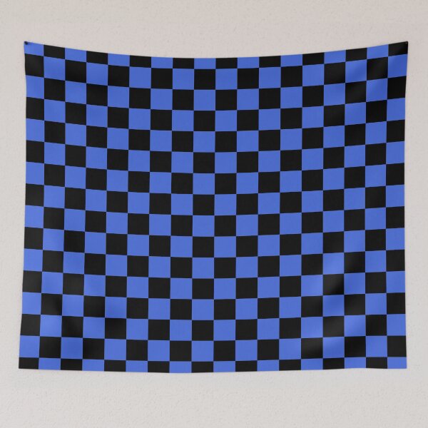 Item preview, Small Checkered - Black and Royal Blue designed and sold by JustPatterns2.