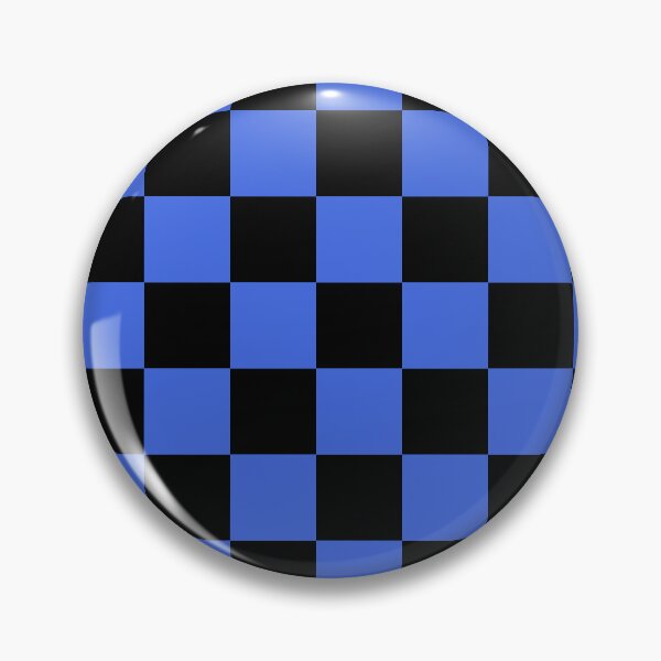 Item preview, Checkered - Black and Royal Blue designed and sold by JustPatterns2.