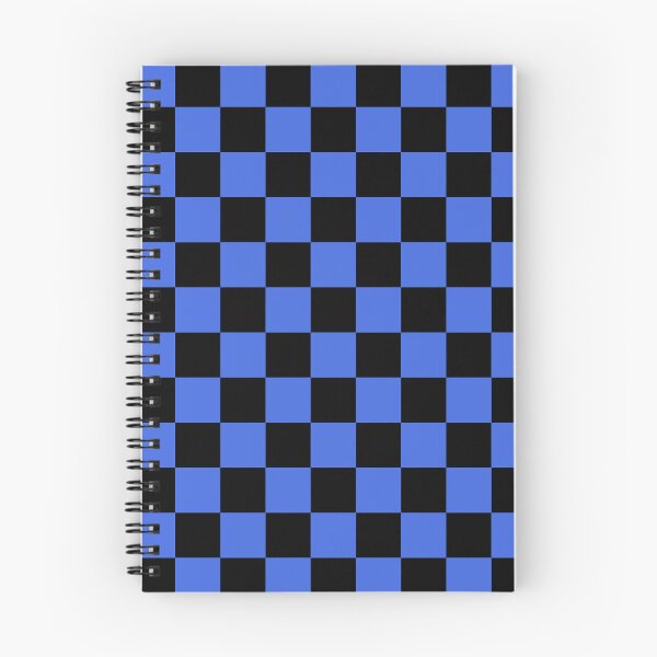 Item preview, Checkered - Black and Royal Blue designed and sold by JustPatterns2.