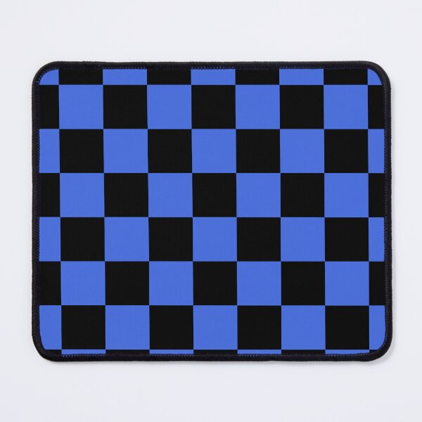 Item preview, Checkered - Black and Royal Blue designed and sold by JustPatterns2.