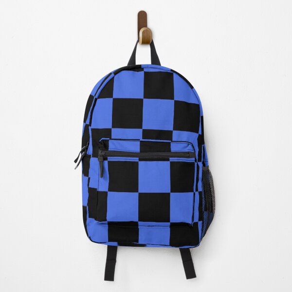 Item preview, Checkered - Black and Royal Blue designed and sold by JustPatterns2.