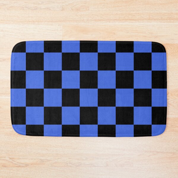 Item preview, Checkered - Black and Royal Blue designed and sold by JustPatterns2.