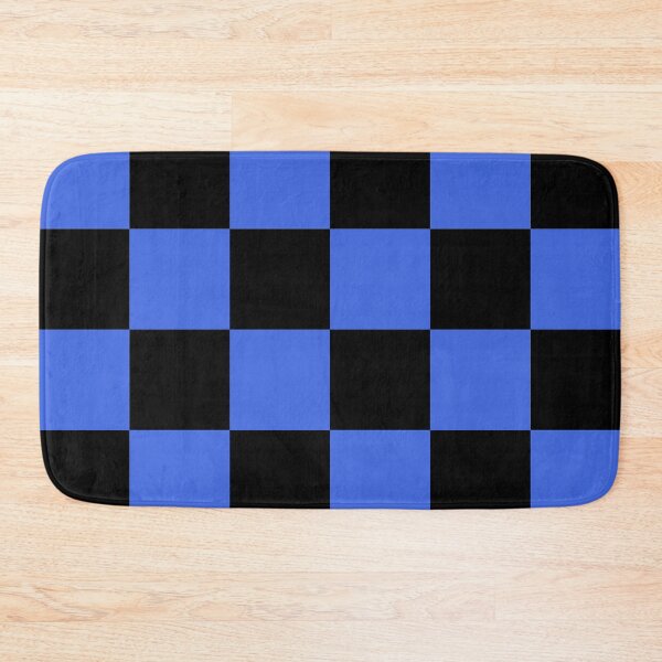 Item preview, Large Checkered - Black and Royal Blue designed and sold by JustPatterns2.