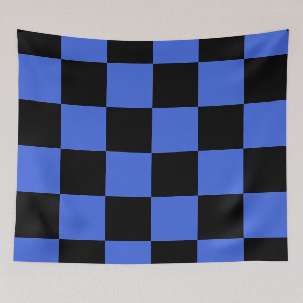 Item preview, Large Checkered - Black and Royal Blue designed and sold by JustPatterns2.