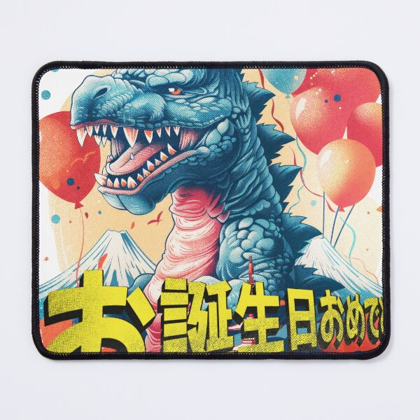 Item preview, Ferocious Birthday Party Kaiju Disrupts Peaceful Japanese Scenery designed and sold by 271Studio.
