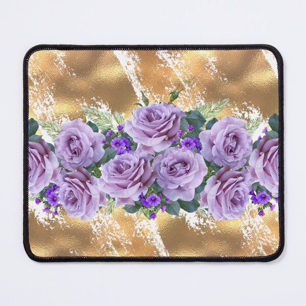 Item preview, Soft Purple Roses on a Gold Background designed and sold by southerndoll67.