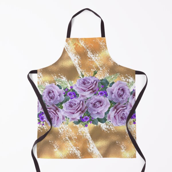 Item preview, Soft Purple Roses on a Gold Background designed and sold by southerndoll67.