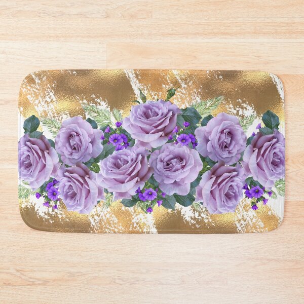 Item preview, Soft Purple Roses on a Gold Background designed and sold by southerndoll67.
