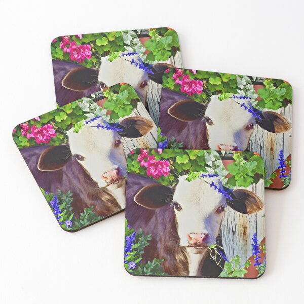 Item preview, CUTE COW, FARM COW, INTROUBLE NOW, A CUTE VINTAGE DESIGN FOR KIDS AND ADULT TEES AND STICKERS designed and sold by Barbara Jean Photo Art And Design.