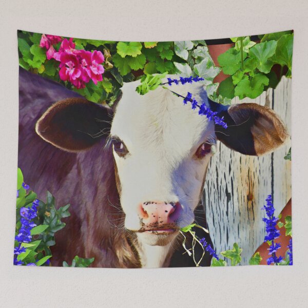 Item preview, CUTE COW, FARM COW, INTROUBLE NOW, A CUTE VINTAGE DESIGN FOR KIDS AND ADULT TEES AND STICKERS designed and sold by Barbara Jean Photo Art And Design.