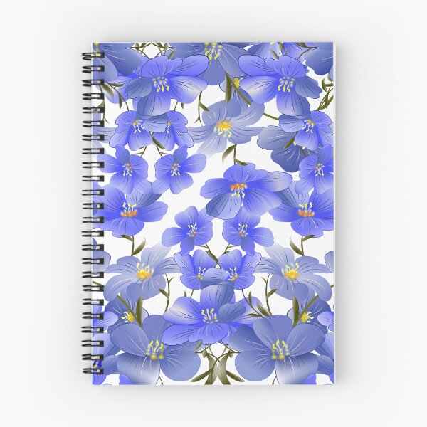 Item preview, Azure Blossom Dance, Blue Flower Pattern  designed and sold by southerndoll67.