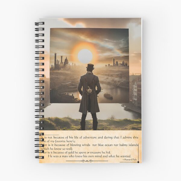 Item preview, He was a man who knew his own mind and what he wanted. Quote and steampunk themed illustration designed and sold by Artorioum.