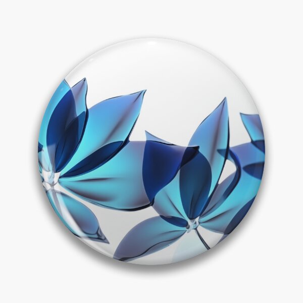Item preview, Beautiful blue glass flowers. Digital art work. designed and sold by terrysmith56.