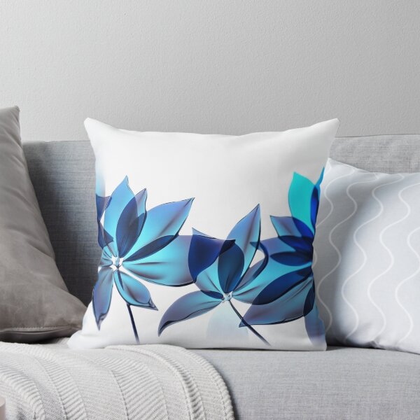 Item preview, Beautiful blue glass flowers. Digital art work. designed and sold by terrysmith56.