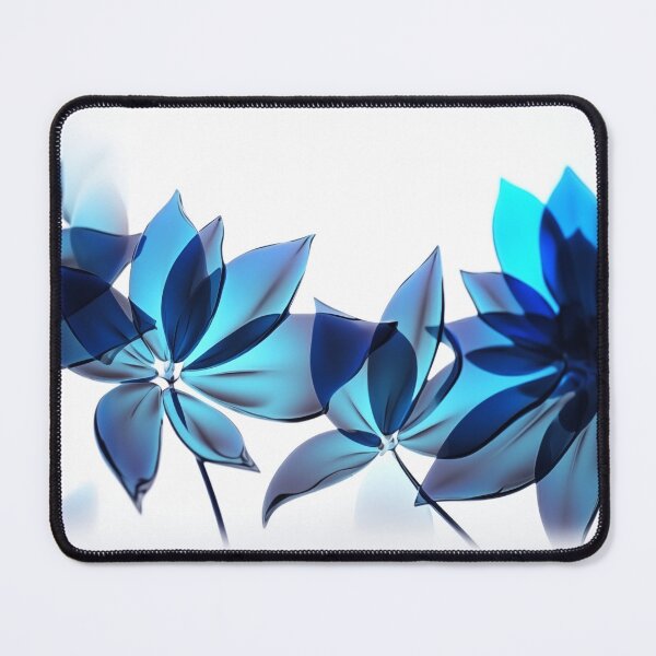 Item preview, Beautiful blue glass flowers. Digital art work. designed and sold by terrysmith56.