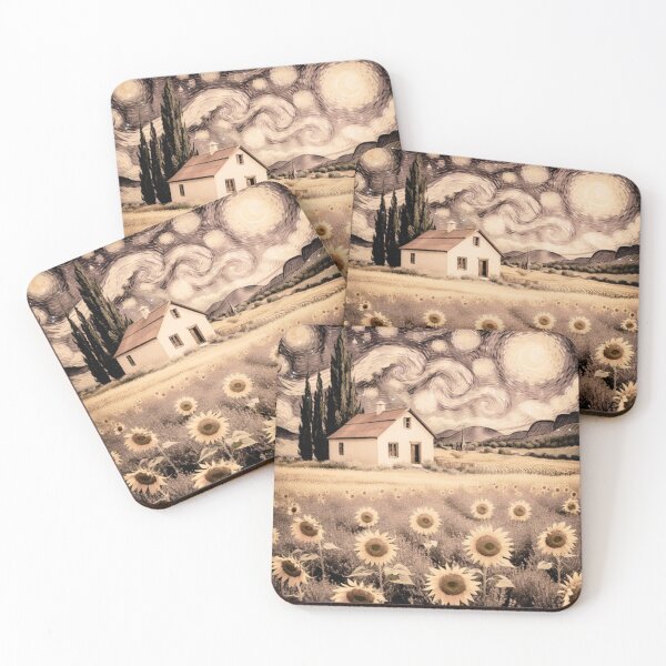 Item preview, Starry Sunflower Night designed and sold by FikaCreation.