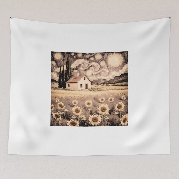 Item preview, Starry Sunflower Night designed and sold by FikaCreation.