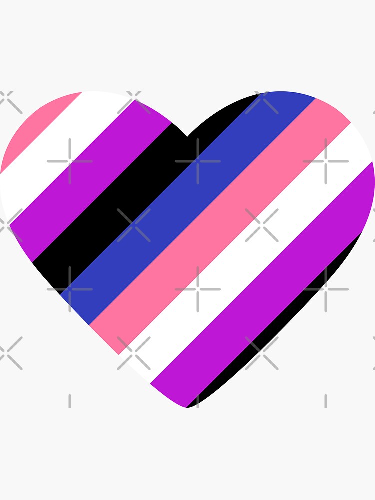 Genderfluid Pride Flag Stripes Sticker By Czollinger Redbubble 1956