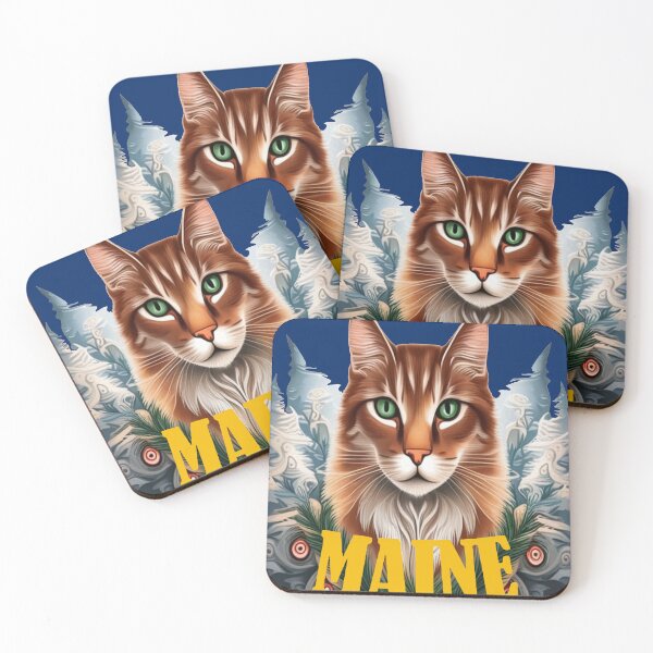 Item preview, Loving Maine State Cat With White Pine designed and sold by taiche.