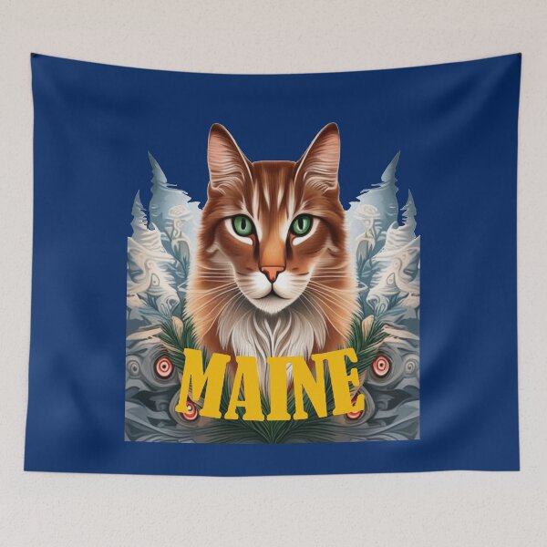 Item preview, Loving Maine State Cat With White Pine designed and sold by taiche.