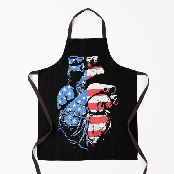 Item preview, USA Flag Anatomical Heart Cardiology Cardiologist Nurse designed and sold by GrandeDuc.