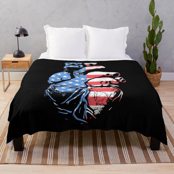 Item preview, USA Flag Anatomical Heart Cardiology Cardiologist Nurse designed and sold by GrandeDuc.