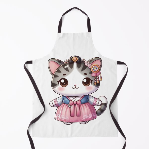 Item preview, cat wearing hanbok designed and sold by lovelybong.