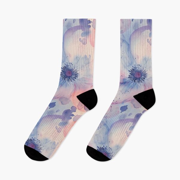 Item preview, Ethereal Pink and Blue Watercolour Flowers Pretty Delicate  designed and sold by NikkofTime.