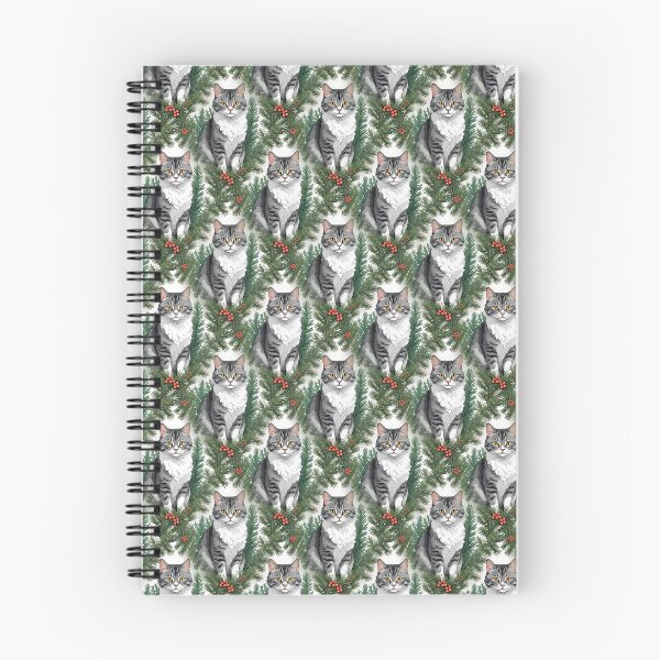 Item preview, Cute Cartoon-Style Maine Cat With Pine Pattern designed and sold by taiche.
