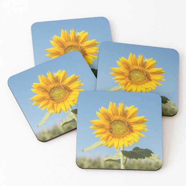 Item preview, Yellow sunflower with honey bee designed and sold by StohlerPhotos.