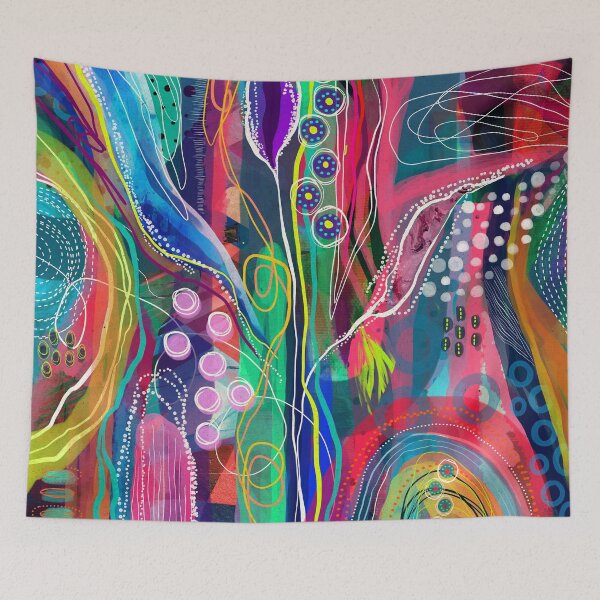 Item preview, Tranquil Leafy Abstract Art - Nature Inspired Design designed and sold by FeralLaFemme.