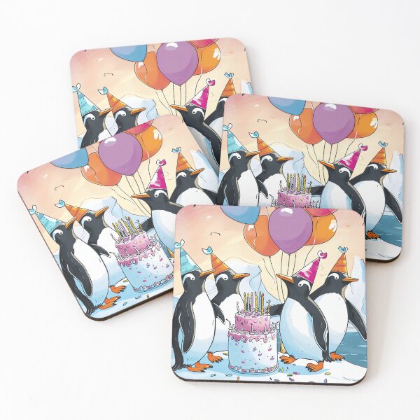 Item preview, Birthday Fun with Penguins designed and sold by cute-animals99.