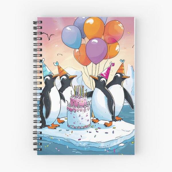 Item preview, Birthday Fun with Penguins designed and sold by cute-animals99.