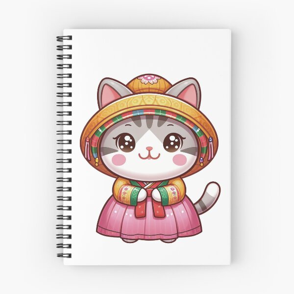 Item preview, cat wearing hanbok designed and sold by lovelybong.