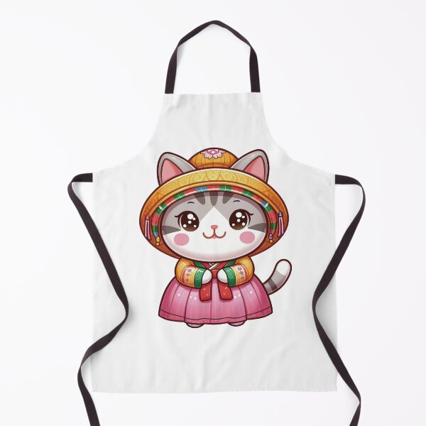 Item preview, cat wearing hanbok designed and sold by lovelybong.