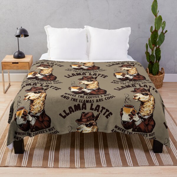Item preview, Llama Latte: Sipping Style in Warm Tones designed and sold by SplashTastic.