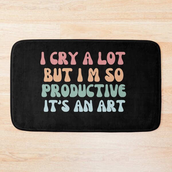 Item preview,  I Cry A Lot But I Am So Productive , Groovy I Cry A Lot But I Am So Productive , Funny Mothers Day Gift From Daughter, Cute Crying Hamster Meme, Funny Mental Health  designed and sold by Creativedsigna.