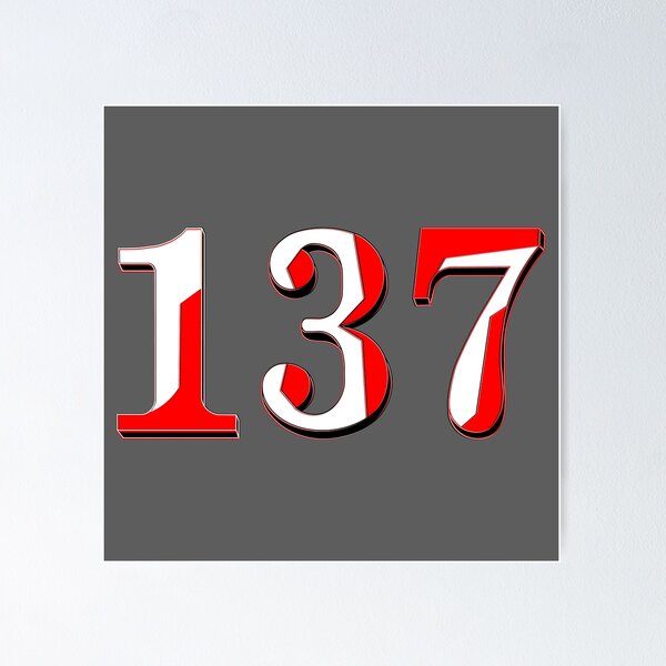Item preview, number one hundred and thirty seven digit 137 order sequence team member age designed and sold by 4rpixs.
