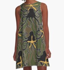 Octopus Camouflage A-Line Dress