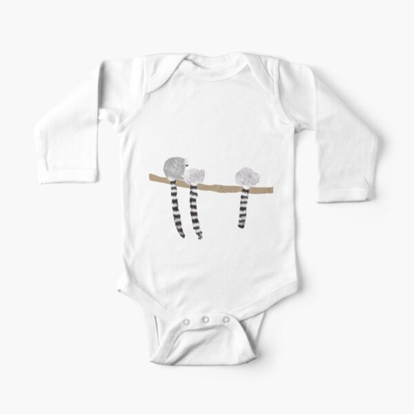 Lemurs Long Sleeve Baby One-Piece