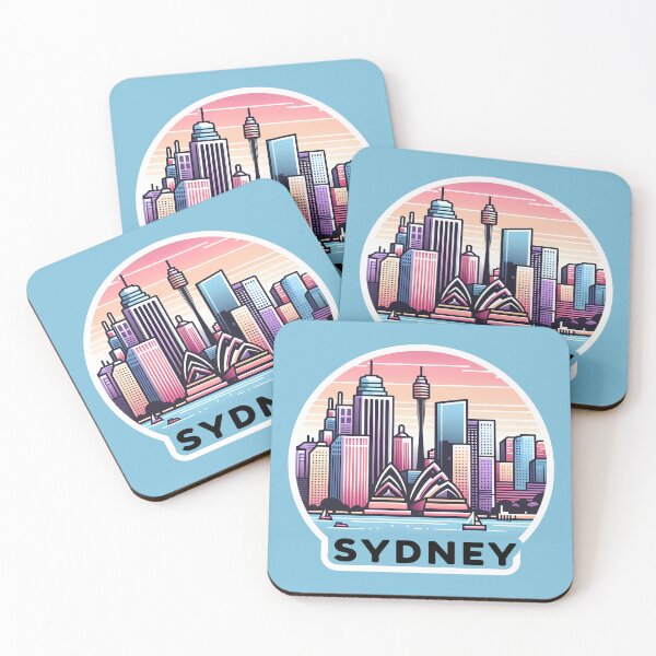 Item preview, Sydney Skyline designed and sold by Funny Vintage Stickers And T-Shirts.