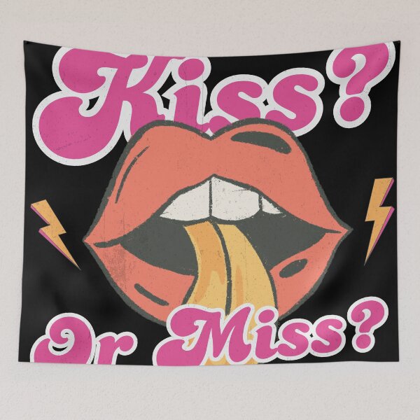 Item preview, Playful Kiss? Or Miss? Funny Flirtatious Side giggly vibes T-shirt designed and sold by TEE GROVE ⭐⭐⭐⭐⭐.