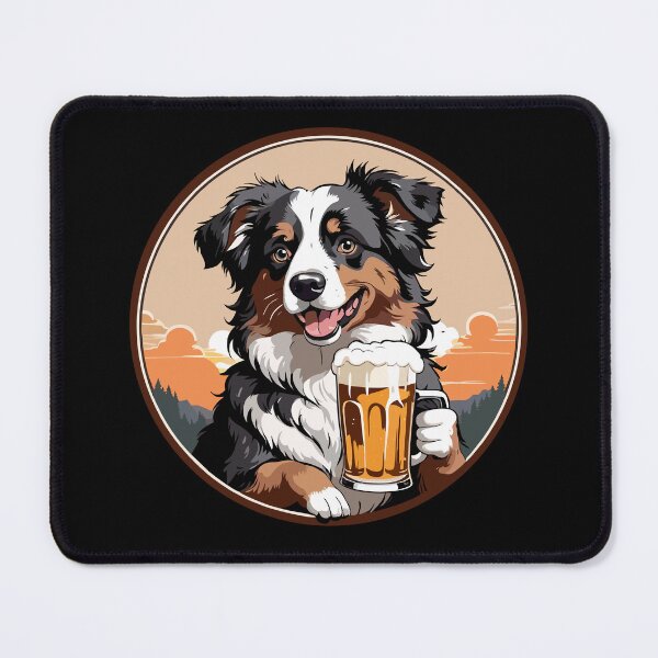 Item preview, Australian Shepherd Dog Having a Beer designed and sold by Ameiva-Apparel.