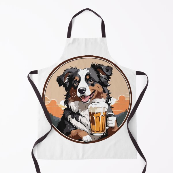 Item preview, Australian Shepherd Dog Having a Beer designed and sold by Ameiva-Apparel.