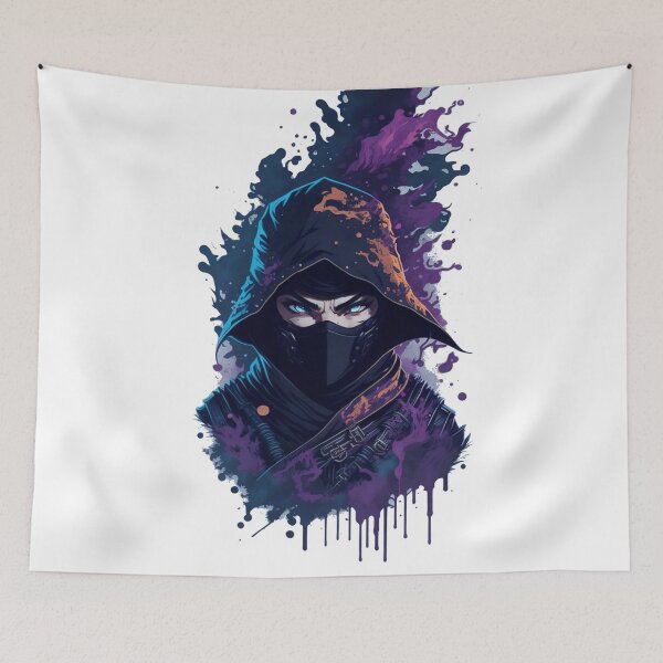 Aperçu de l'œuvre Ninja violet Splash Art créée et vendue par TondoMeander.
